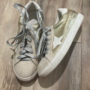 Gold Silver Star Shoes
